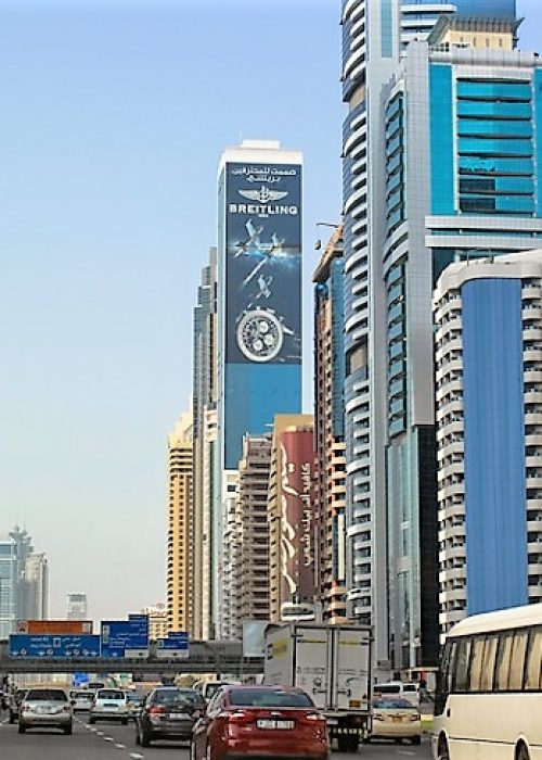 Dubai, (UAE), Breitling, SkyFormat, www.skyformat.com, large-format advertising, outdoor advertising, illuminated rooftop signs, neon advertising, mesh banners, city advertising, urban advertising, premium outdoor ads, high-impact advertising, skyline billboards, building advertisements, global brand visibility, strategic ad placement, illuminated signage, urban media solutions, brand exposure, large-scale billboards, architectural advertising, high-traffic advertising, premium brand marketing